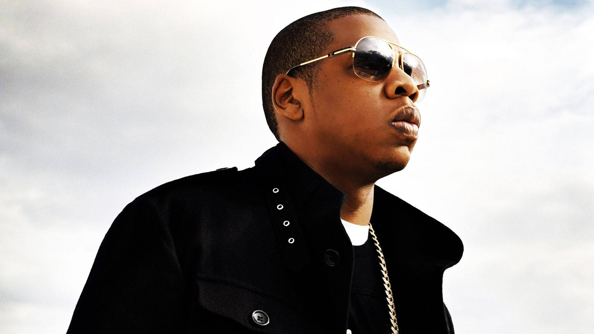 Jay-z With Cloudy Sky Background