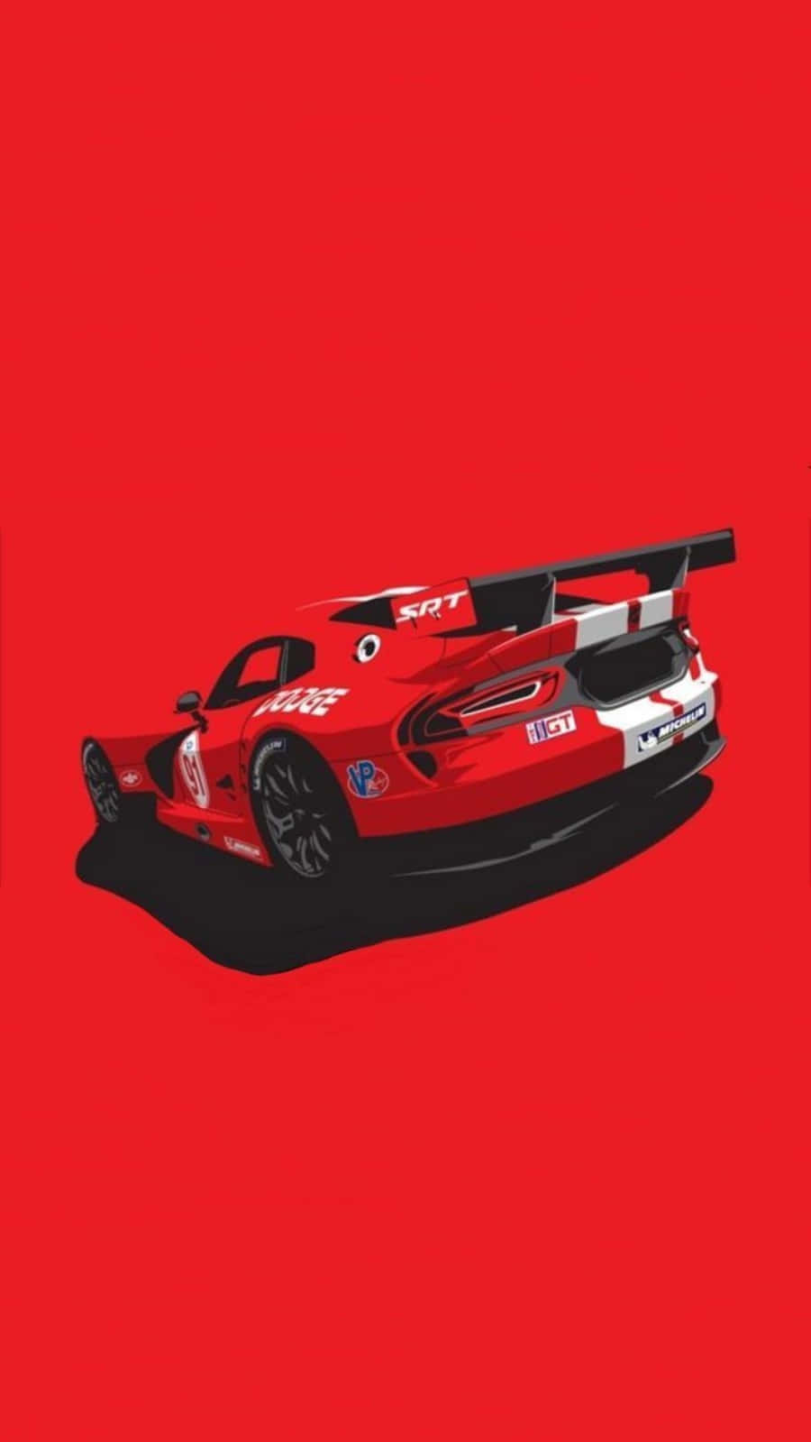 Jdm Art Chrysler Viper Red Background