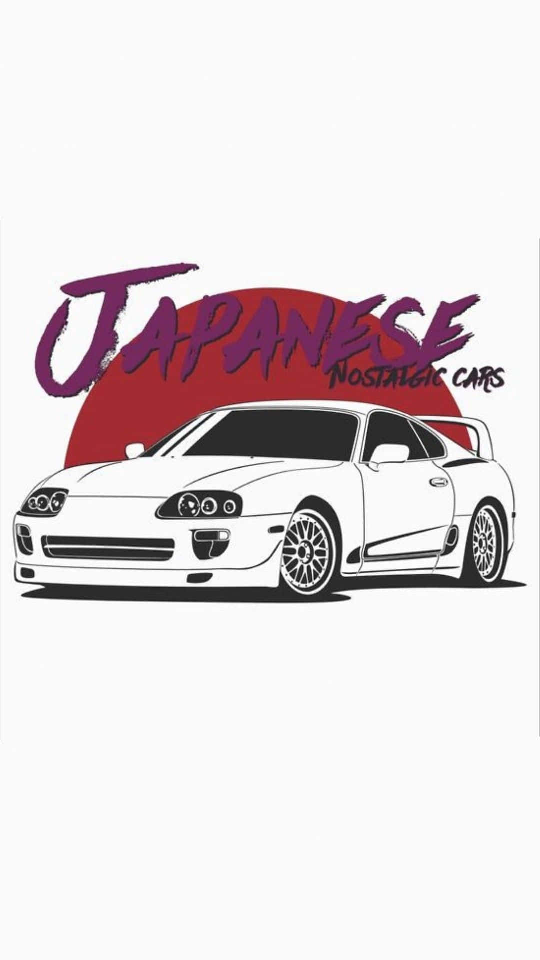 Jdm Artwork Featuring Racing Car Background