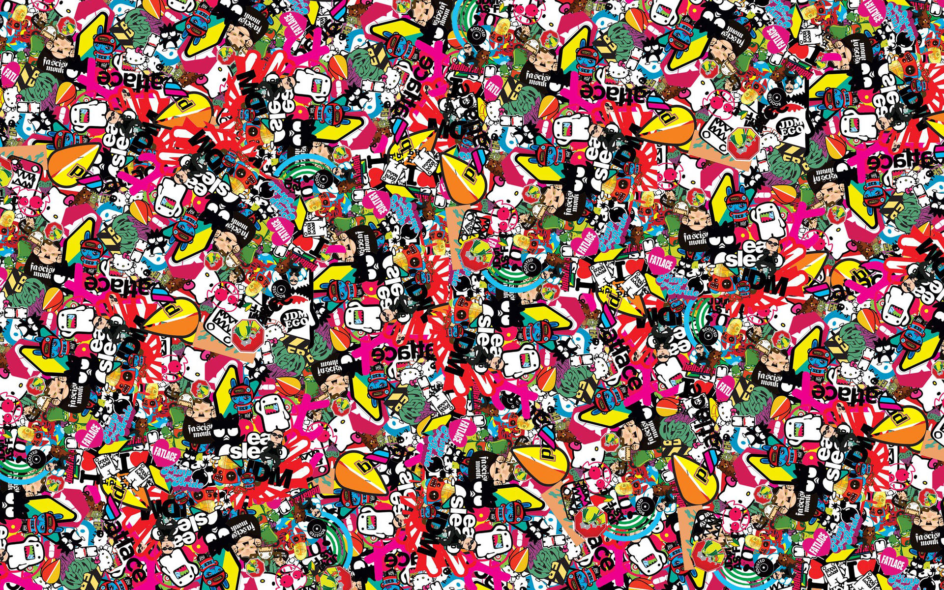 Jdm Stickers Abstract Pattern Background