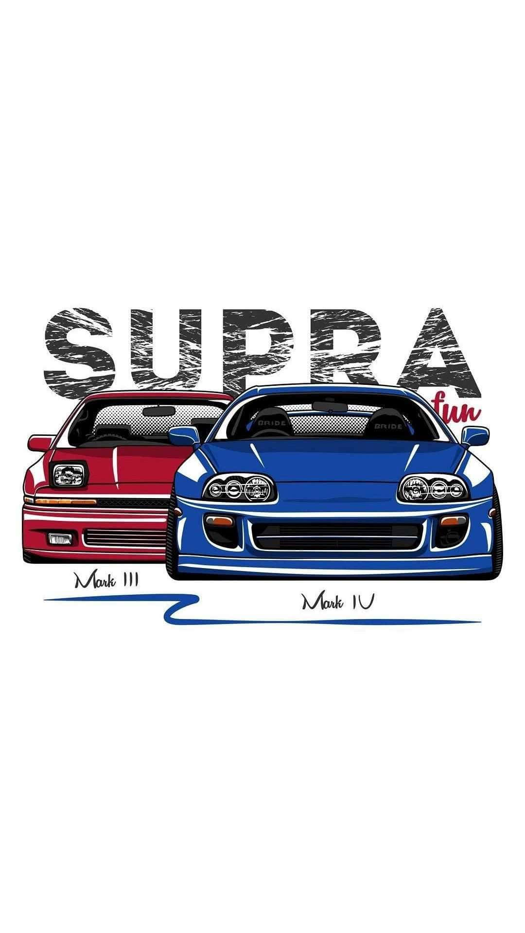 Jdm Supra Parked And Ready To Race Background