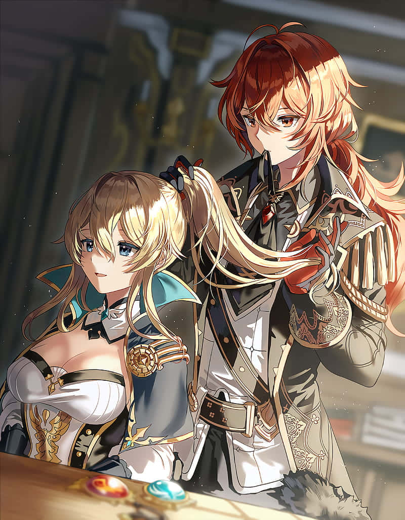 Jean And Diluc Genshin Matching Pfp Background