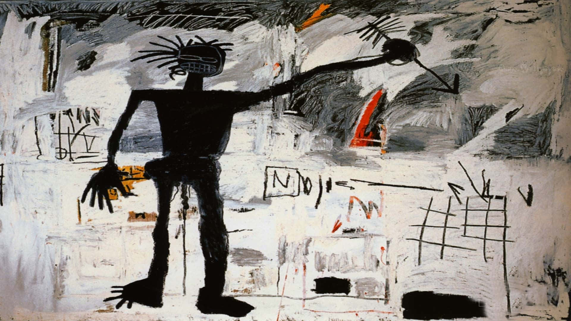 Jean Michel Basquiat At Work