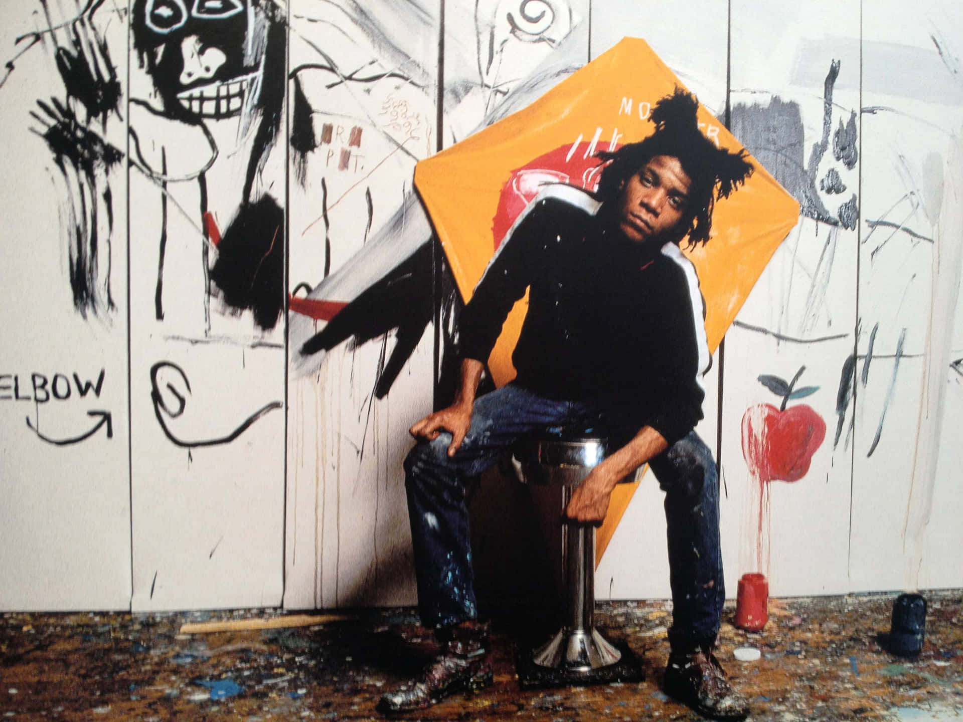 Jean Michel Basquiat On The Street