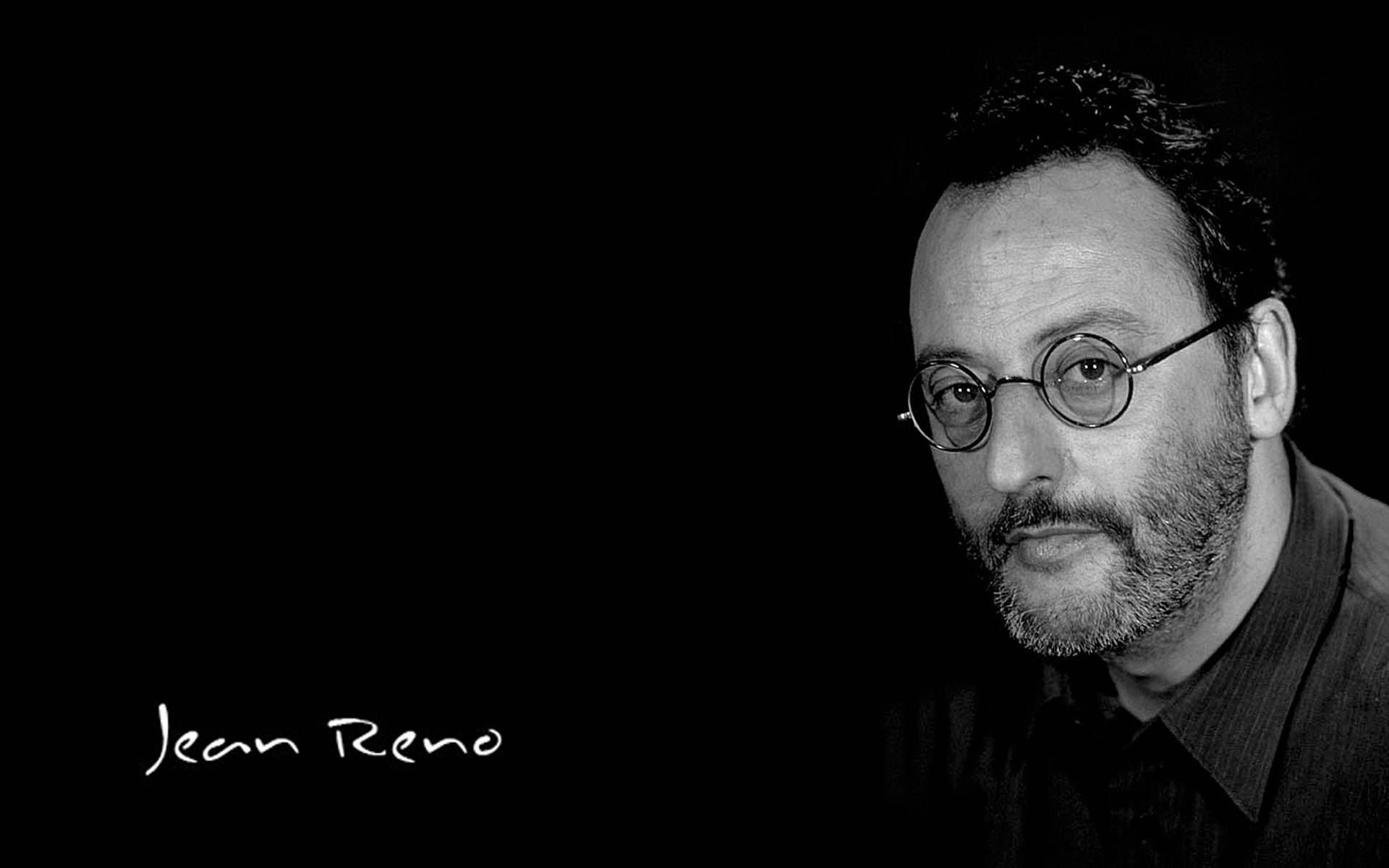 Jean Reno French Actor Black White Background