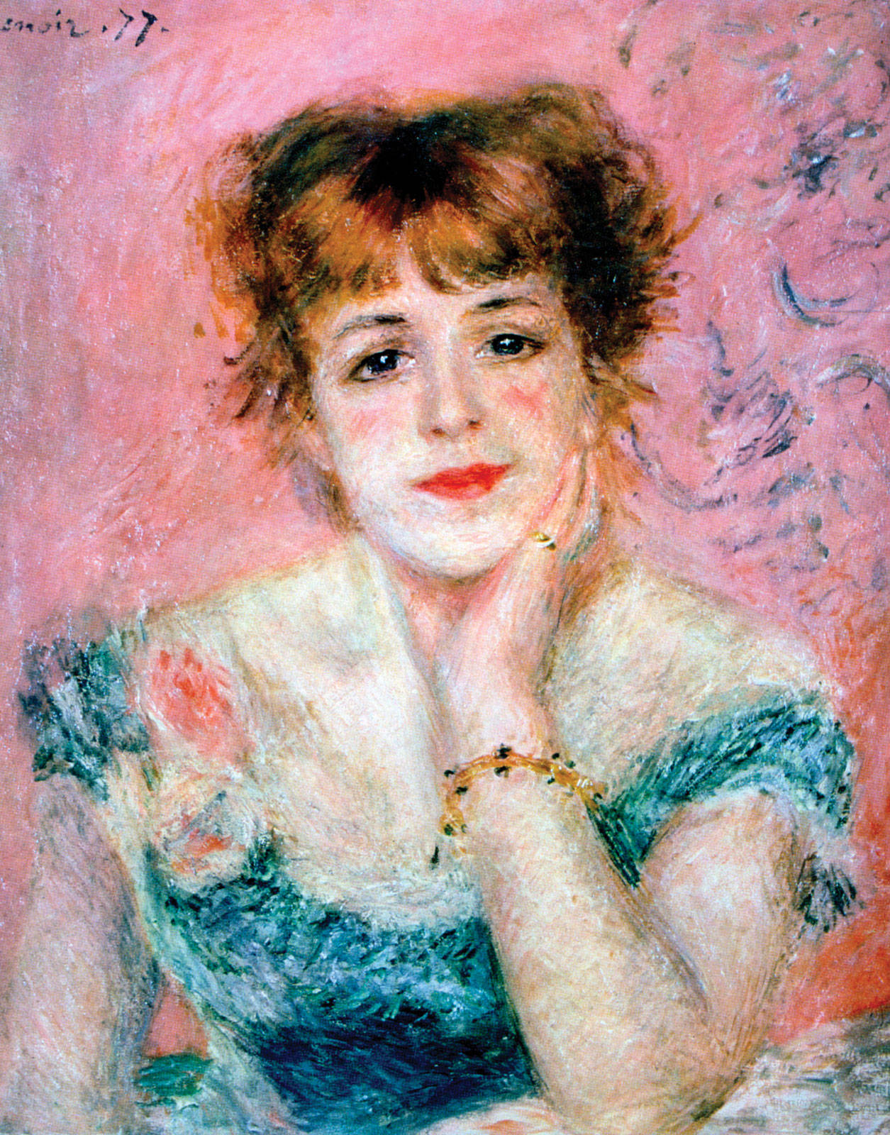 Jeanne Samary By Renoir Background