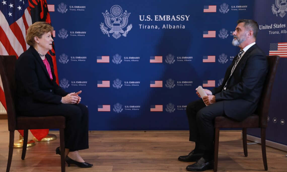 Jeanne Shaheen In Albania Background