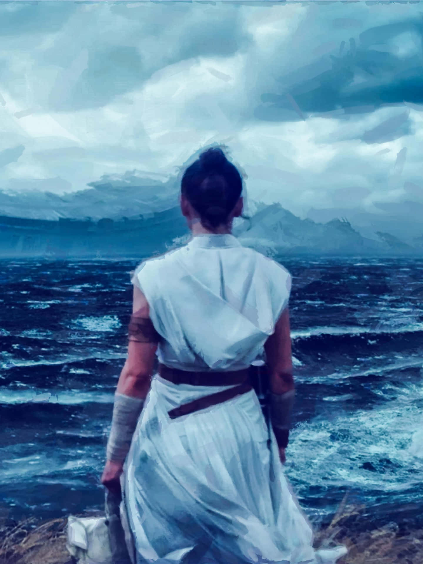 Jedi Gazing Into Distance Background