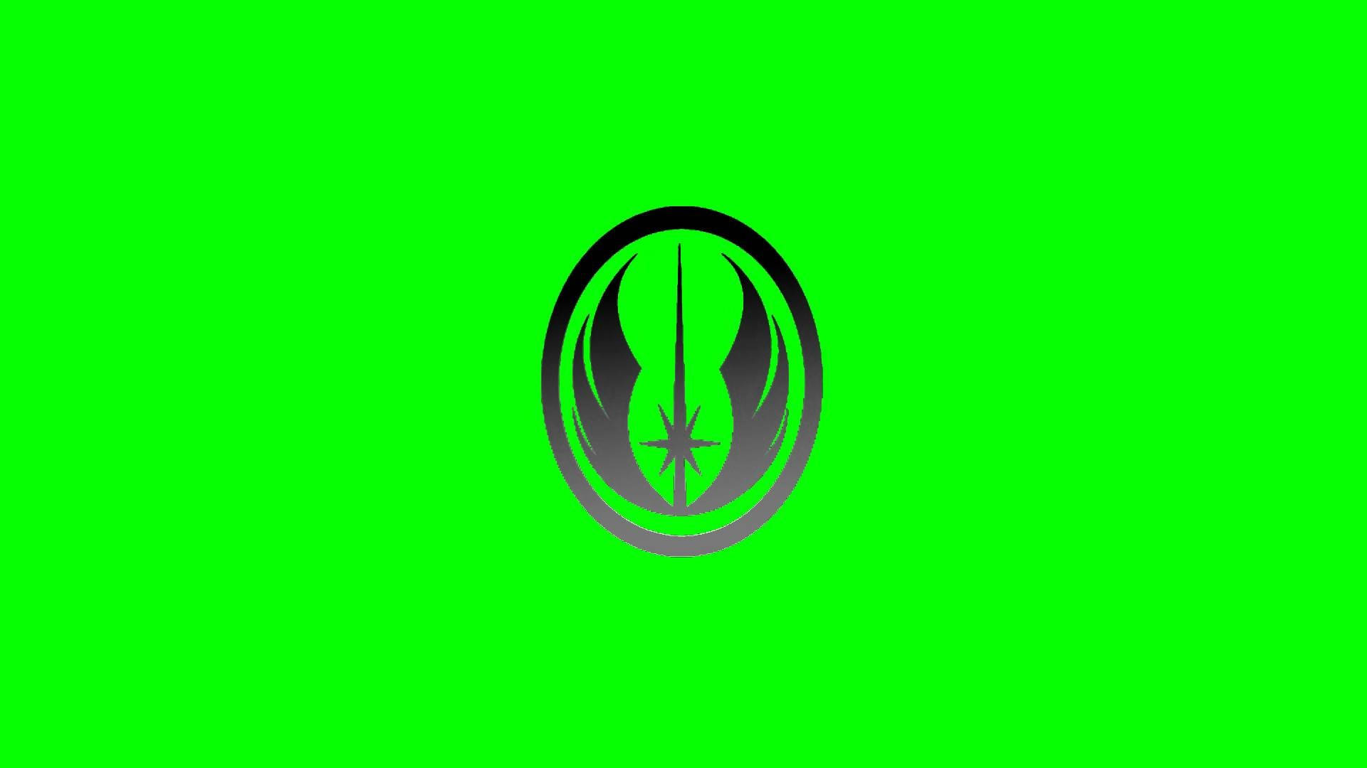 Jedi Order Insignia On A Green Screen Background