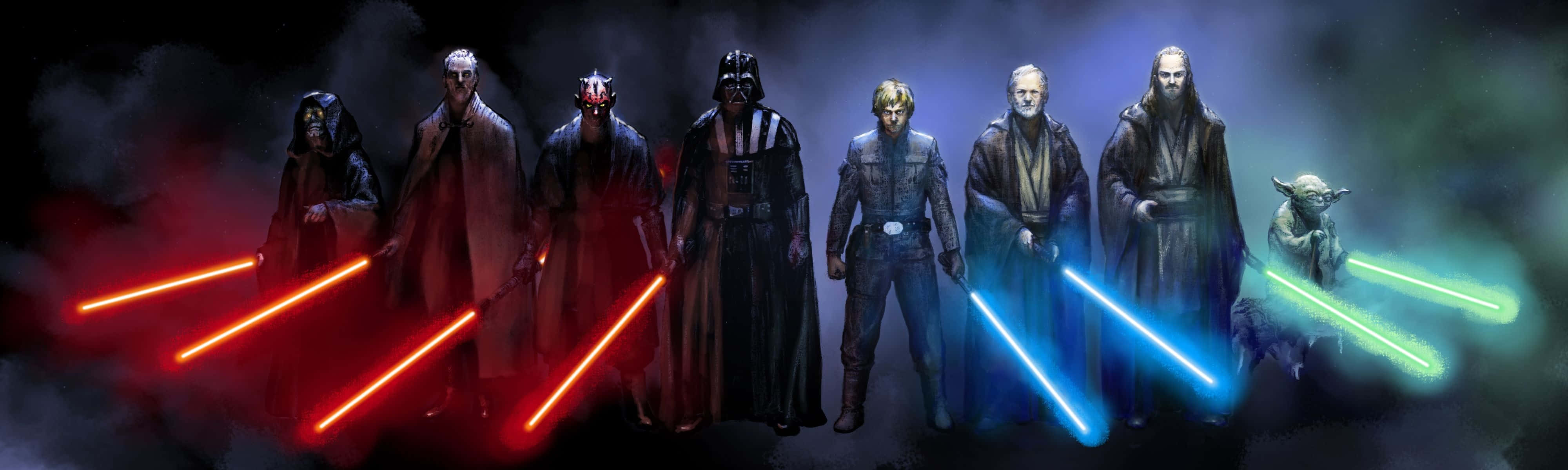Jedi Vs Sith 4000 X 1200 Background