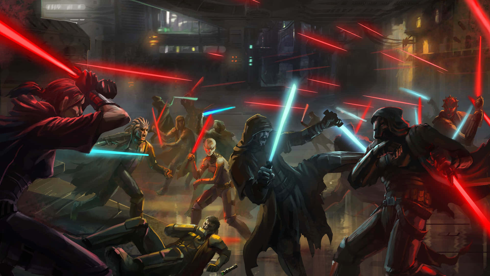 Jedi Vs Sith 4444 X 2500 Background