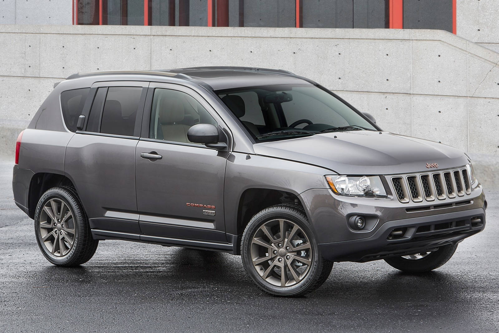 Jeep Compass Black Aesthetic On White Wall Background