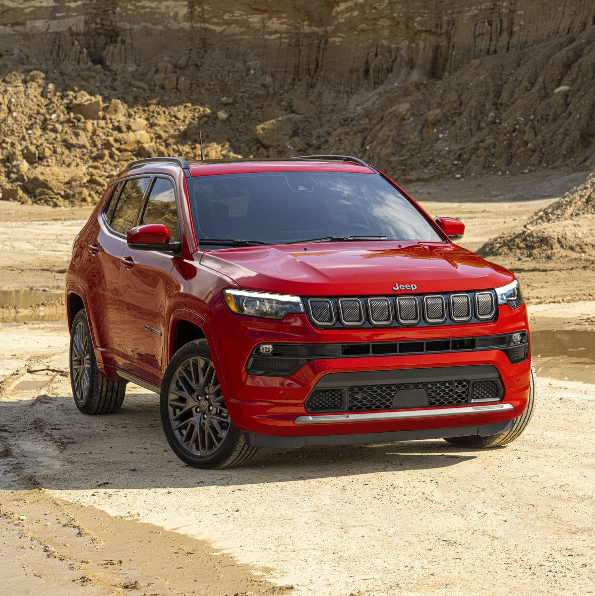 Jeep Compass Red Aesthetic At Desert