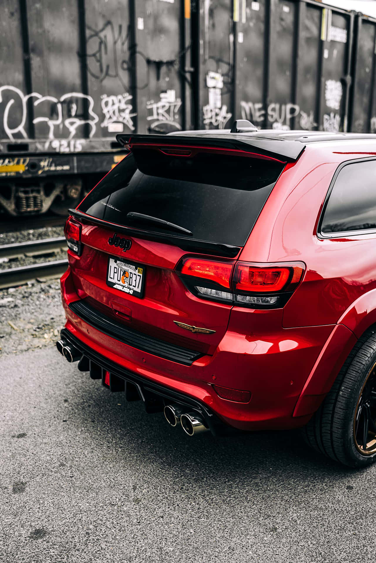 Jeep Trackhawk Black Windows Background