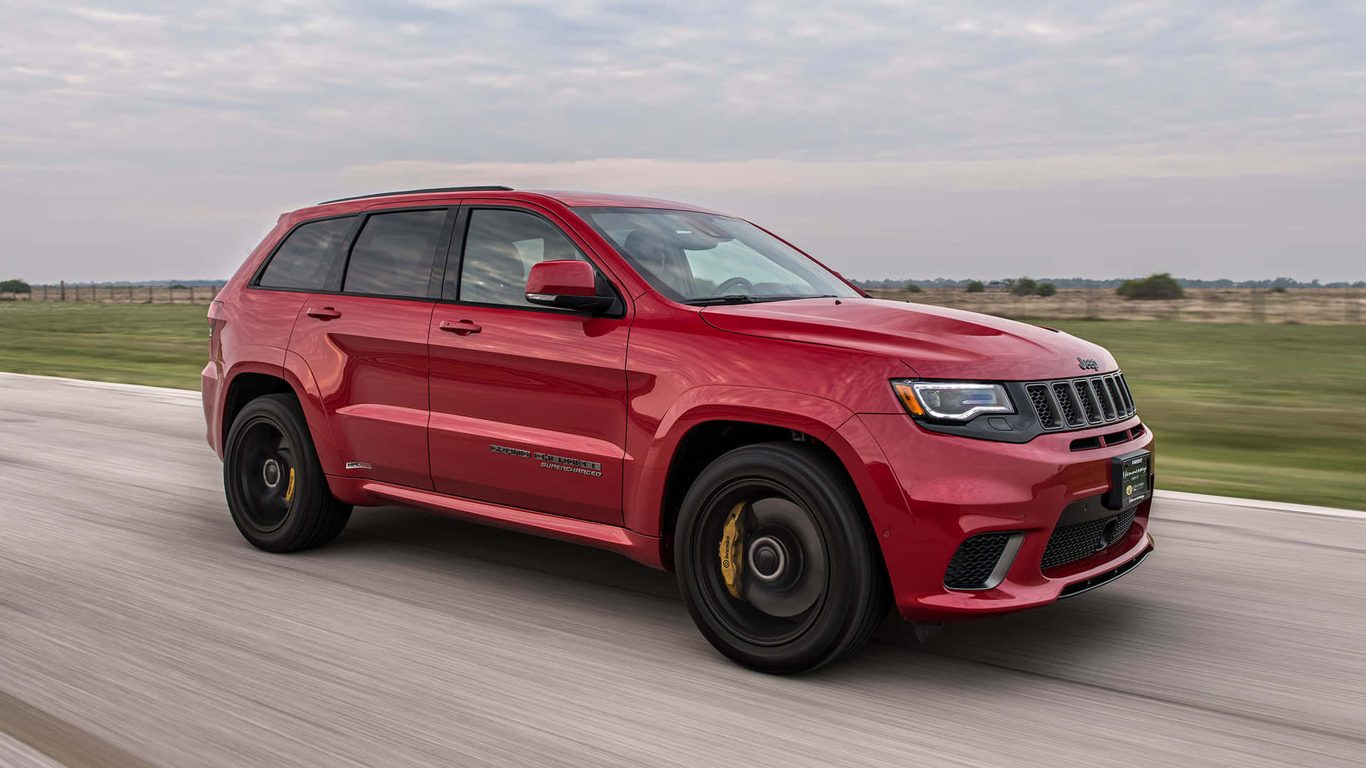 Jeep Trackhawk Blurred Road Background