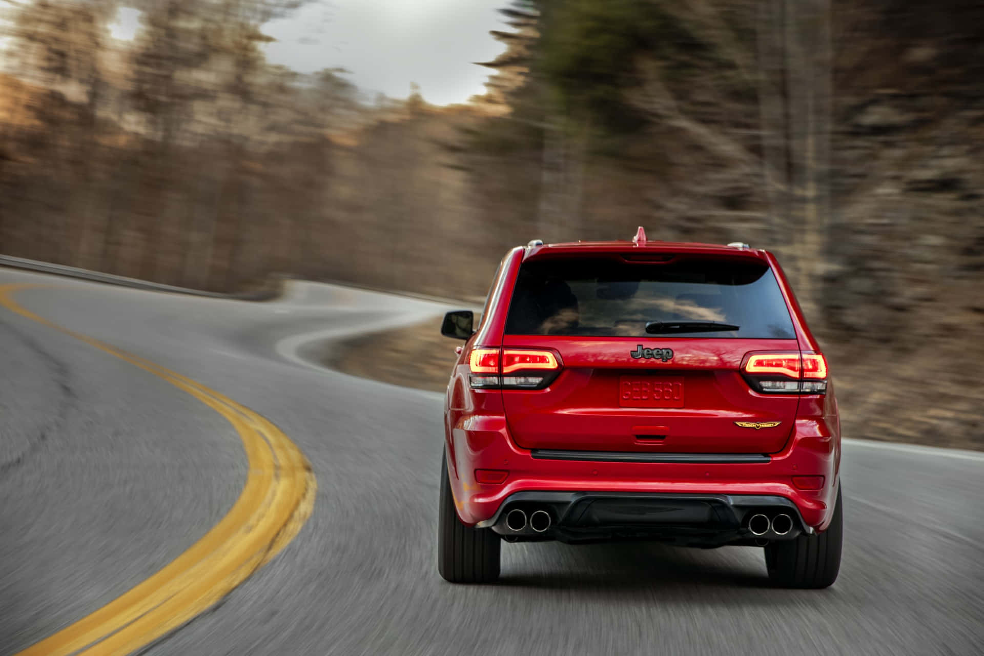 Jeep Trackhawk Curvy Road Background