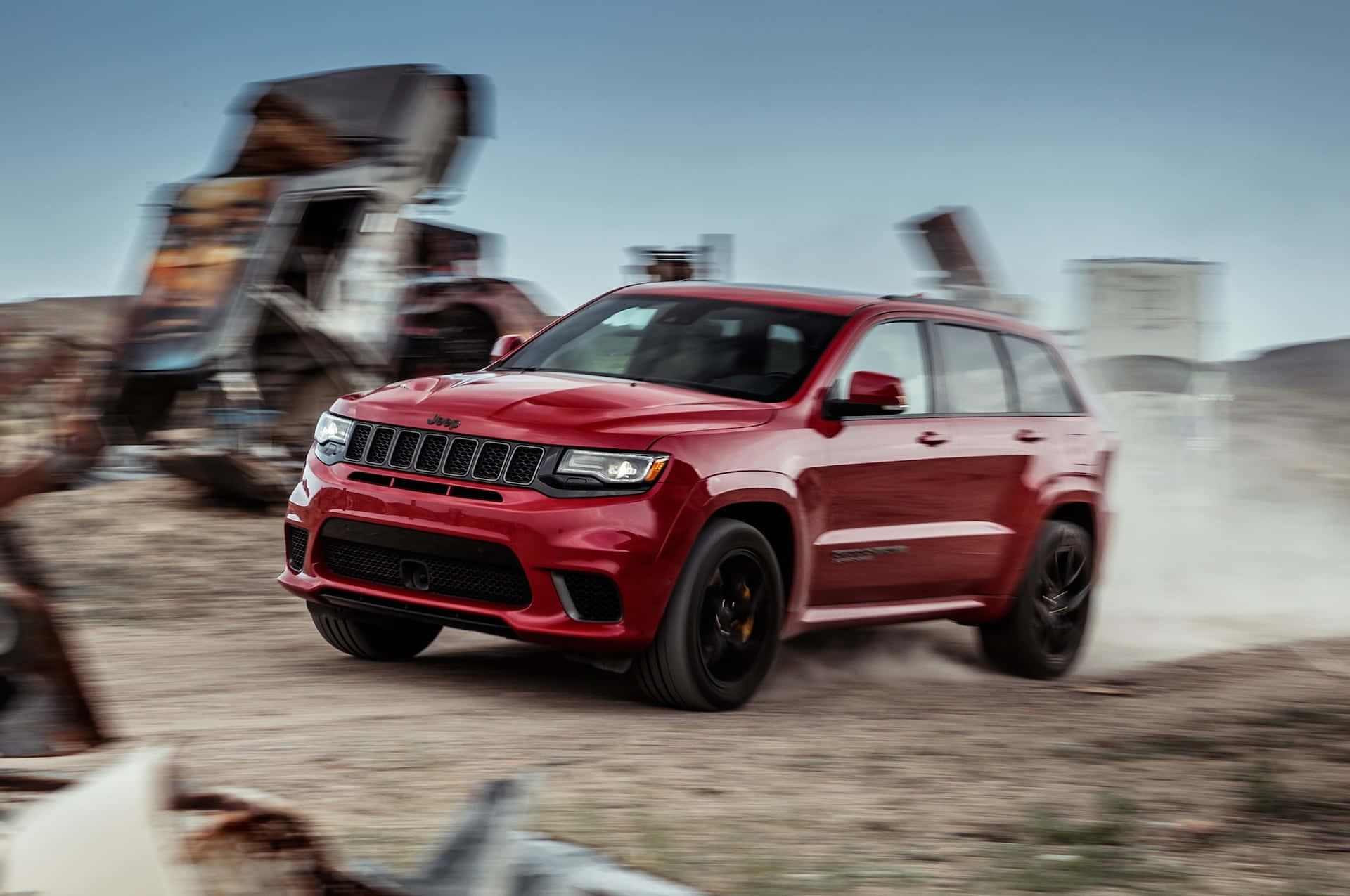 Jeep Trackhawk Dirty Road Background