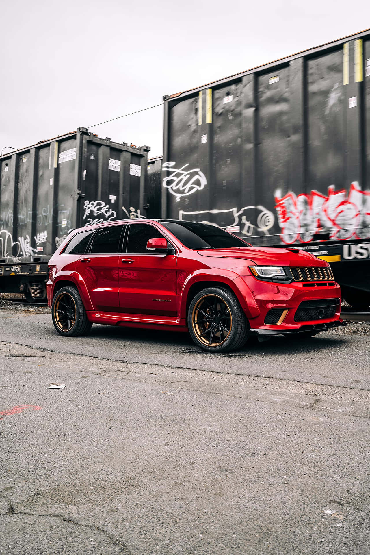 Jeep Trackhawk Huge Trucks Background