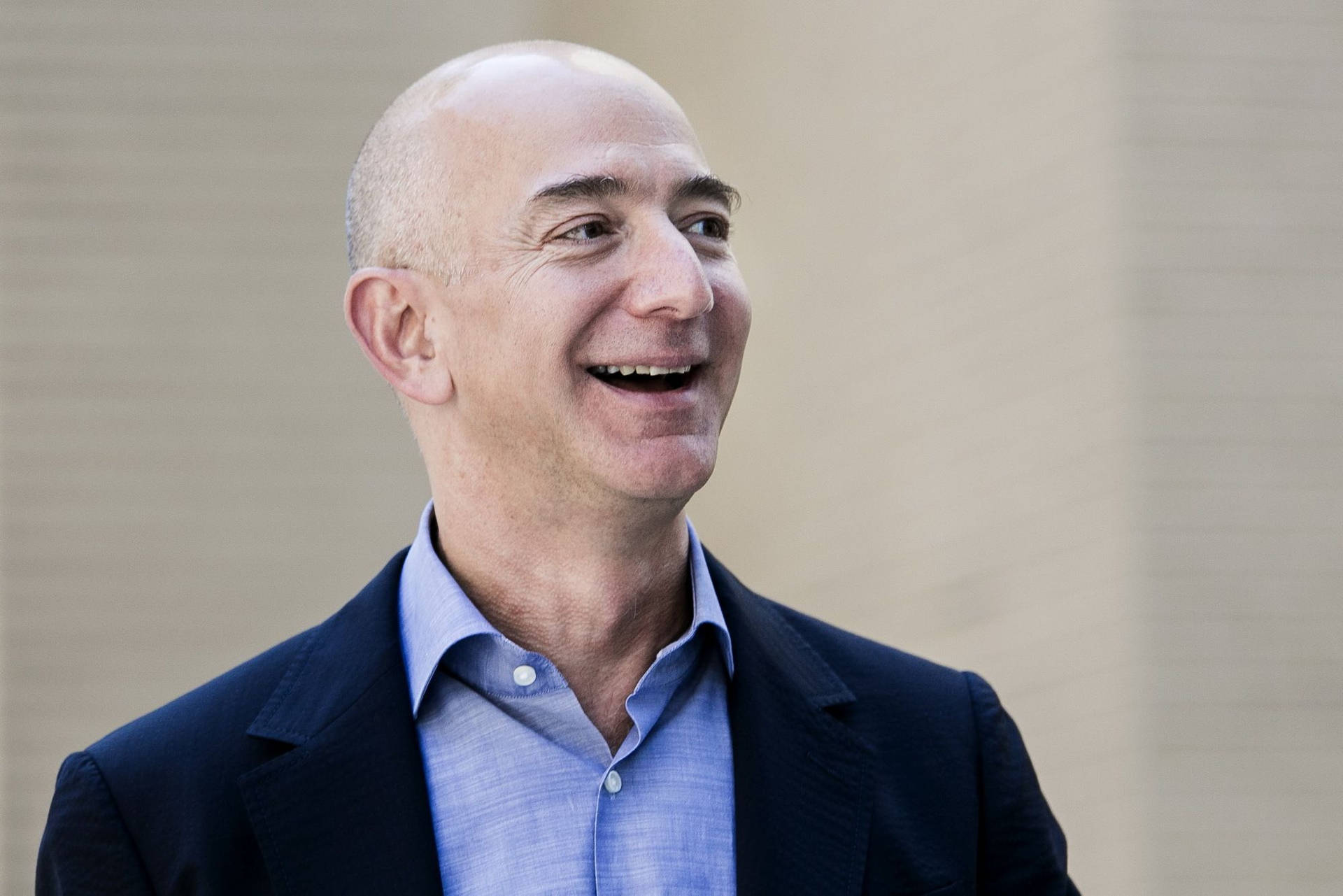 Jeff Bezos Against A Blurry Backdrop