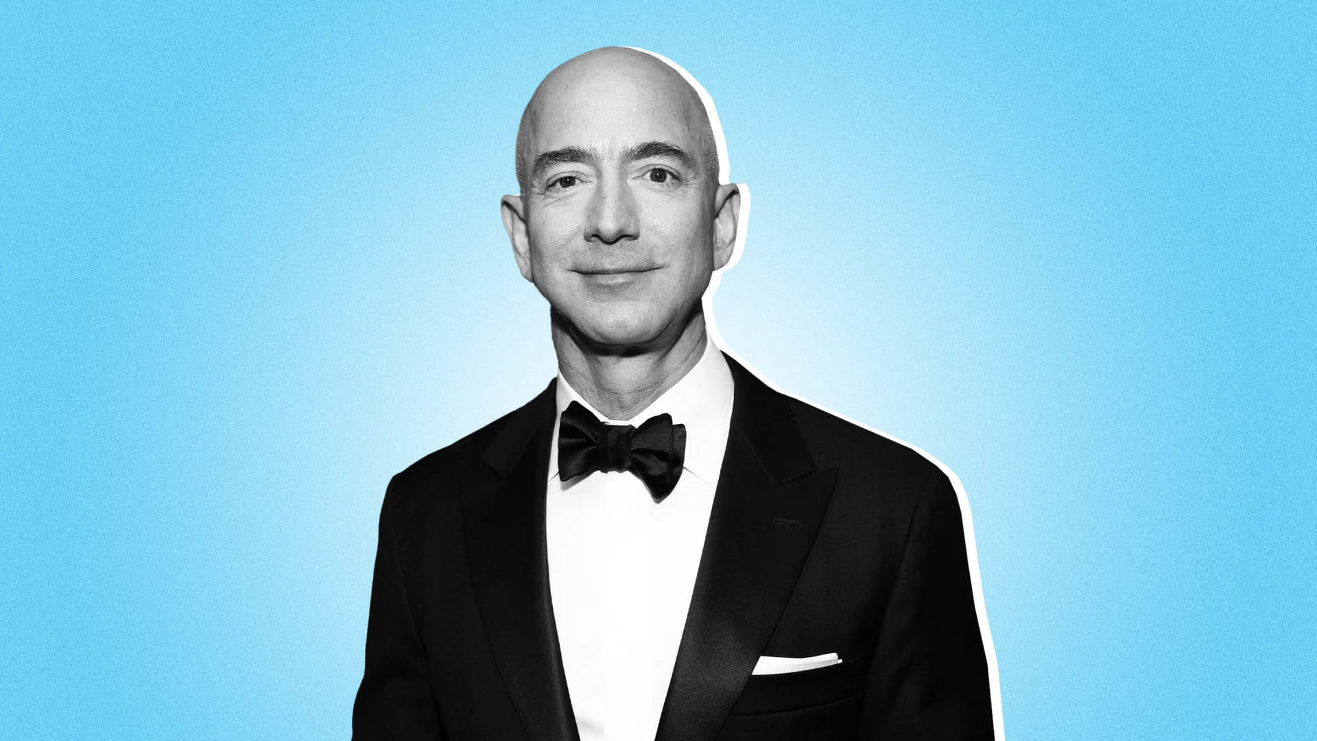 Jeff Bezos Black Suit And Bowtie