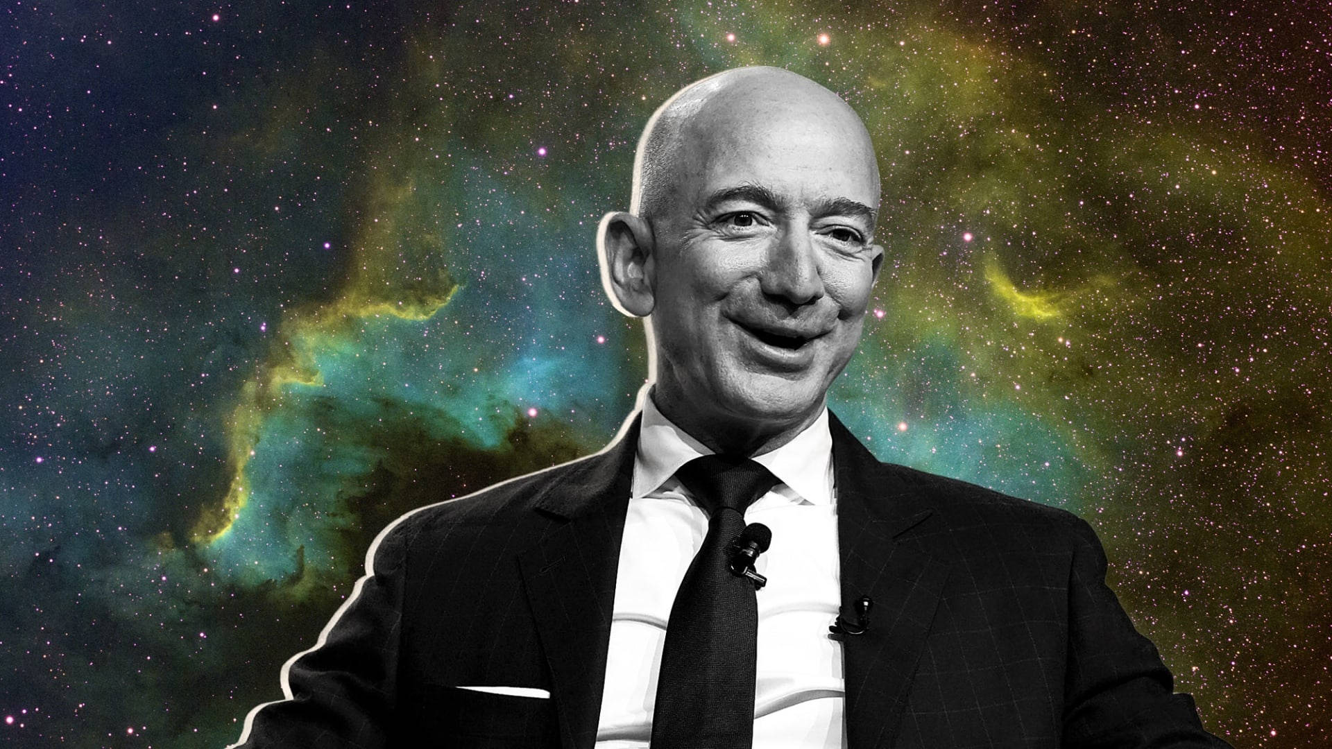 Jeff Bezos Gazing At Starfilled Night