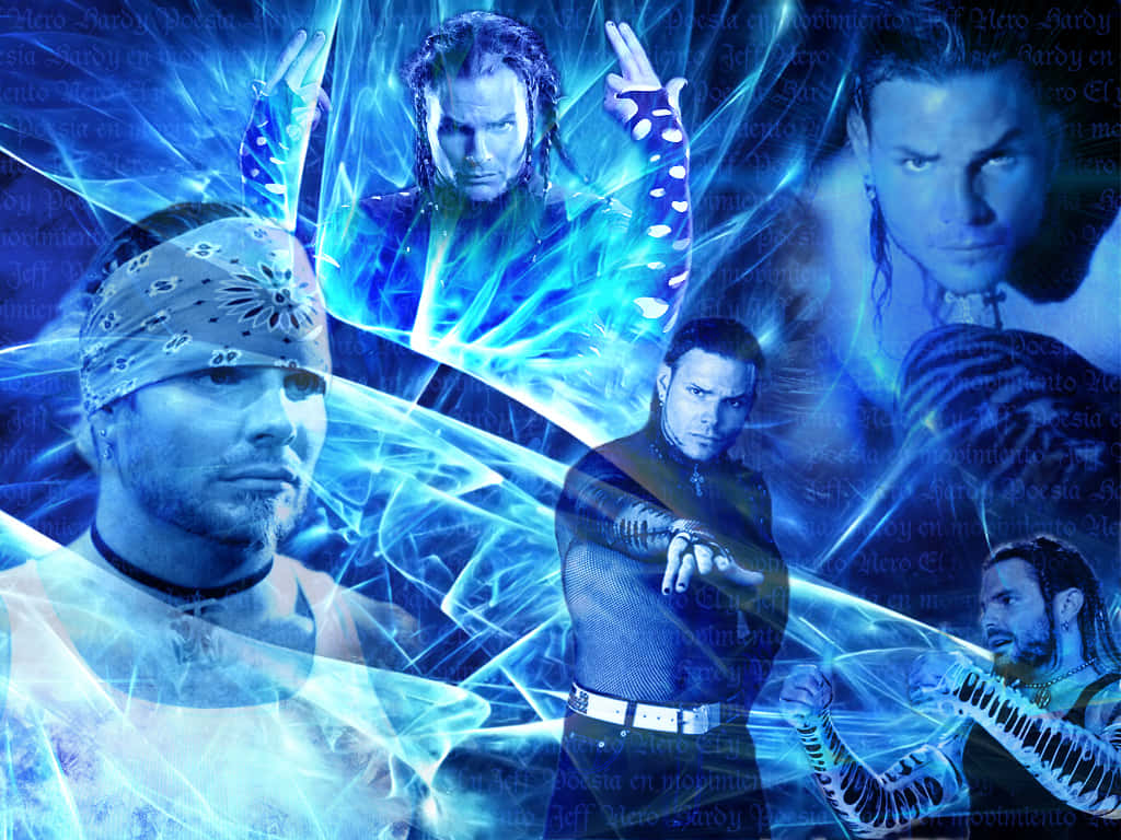 Jeff Hardy Abstract Blue Collage
