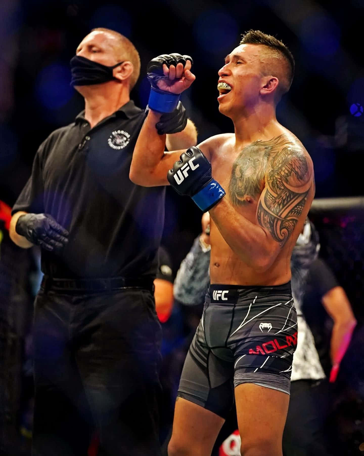 Jeff Molina Celebrates Victory Background
