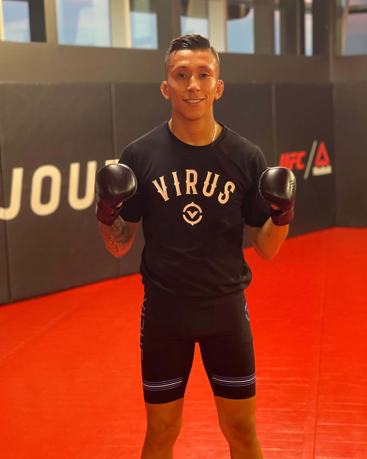 Jeff Molina With Boxing Gloves Background