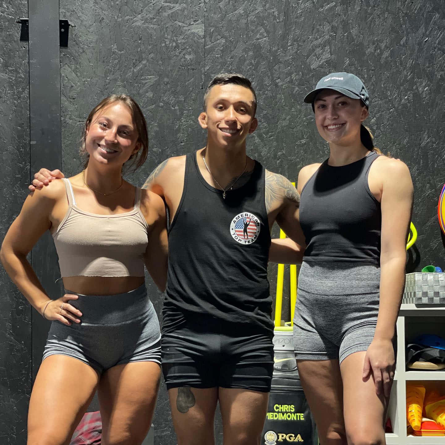 Jeff Molina With Two Women Background