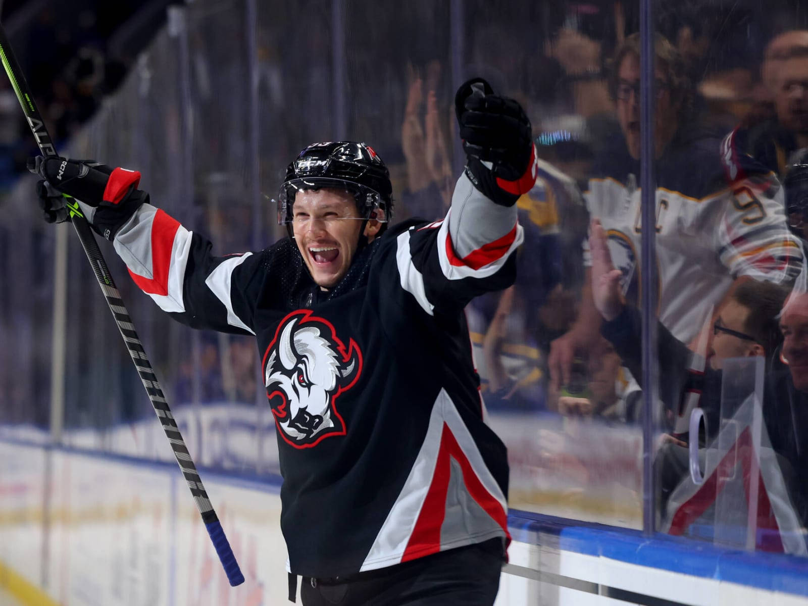 Jeff Skinner In Action During A Game Against San Jose Sharks Background