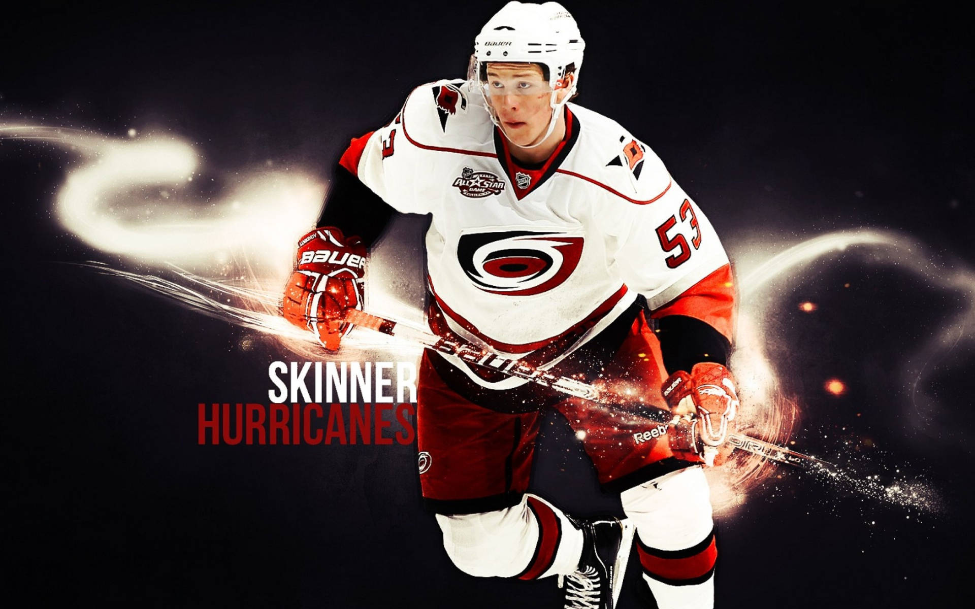 Jeff Skinner In Action For The Carolina Hurricanes Background