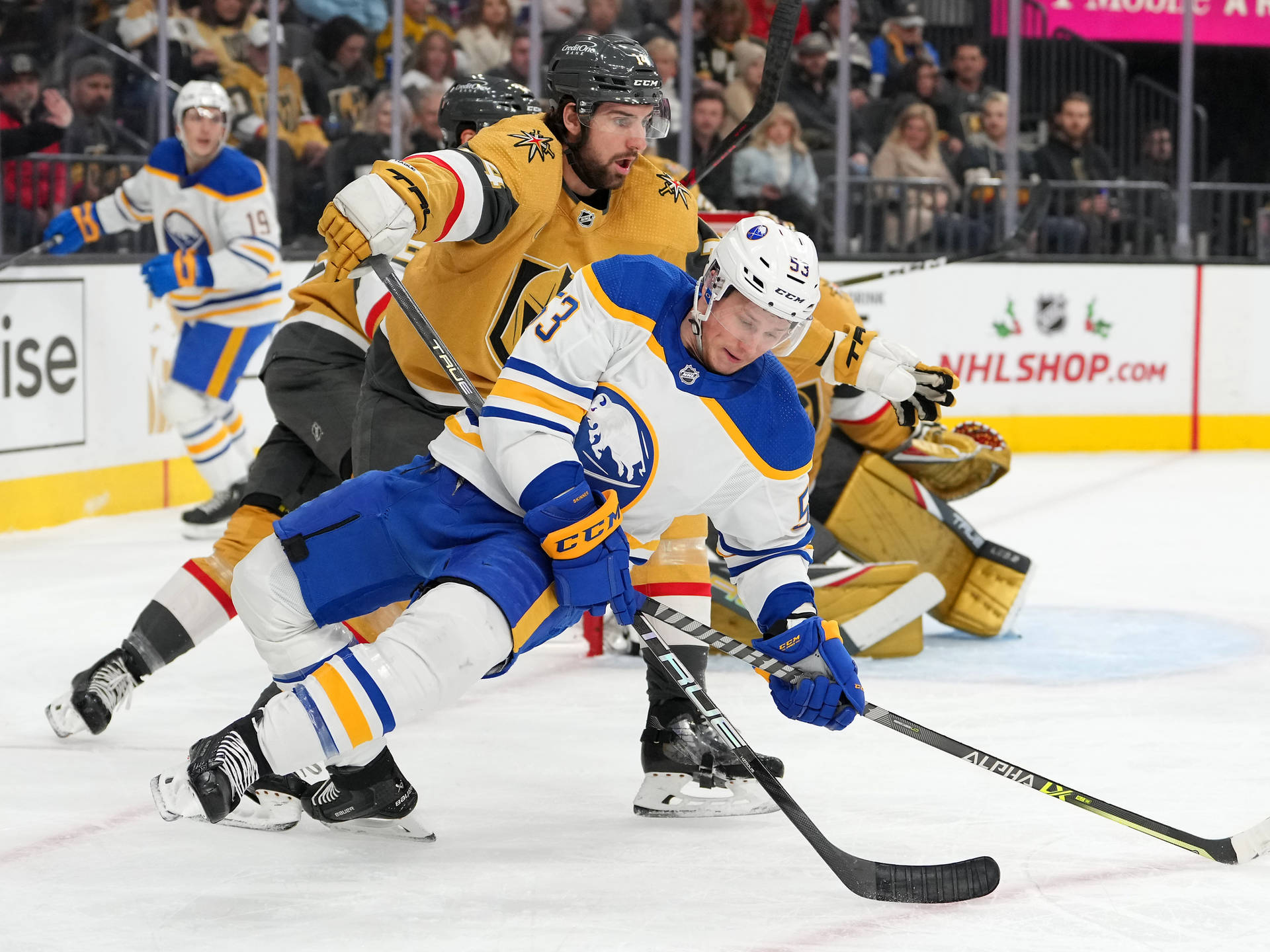 Jeff Skinner Tripped By Nicolas Hague Background