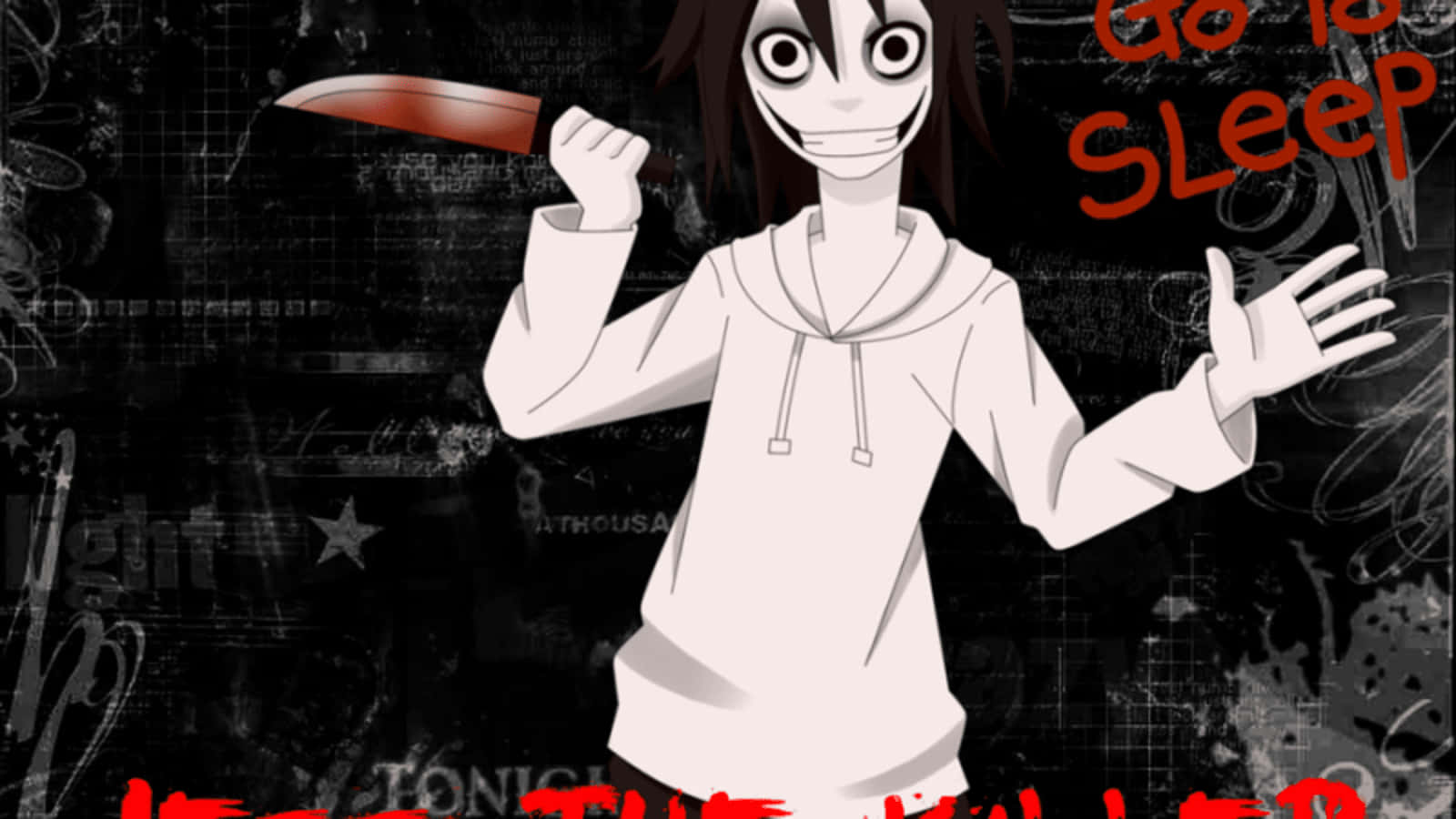 Jeff The Killer Lurking In The Shadows Background