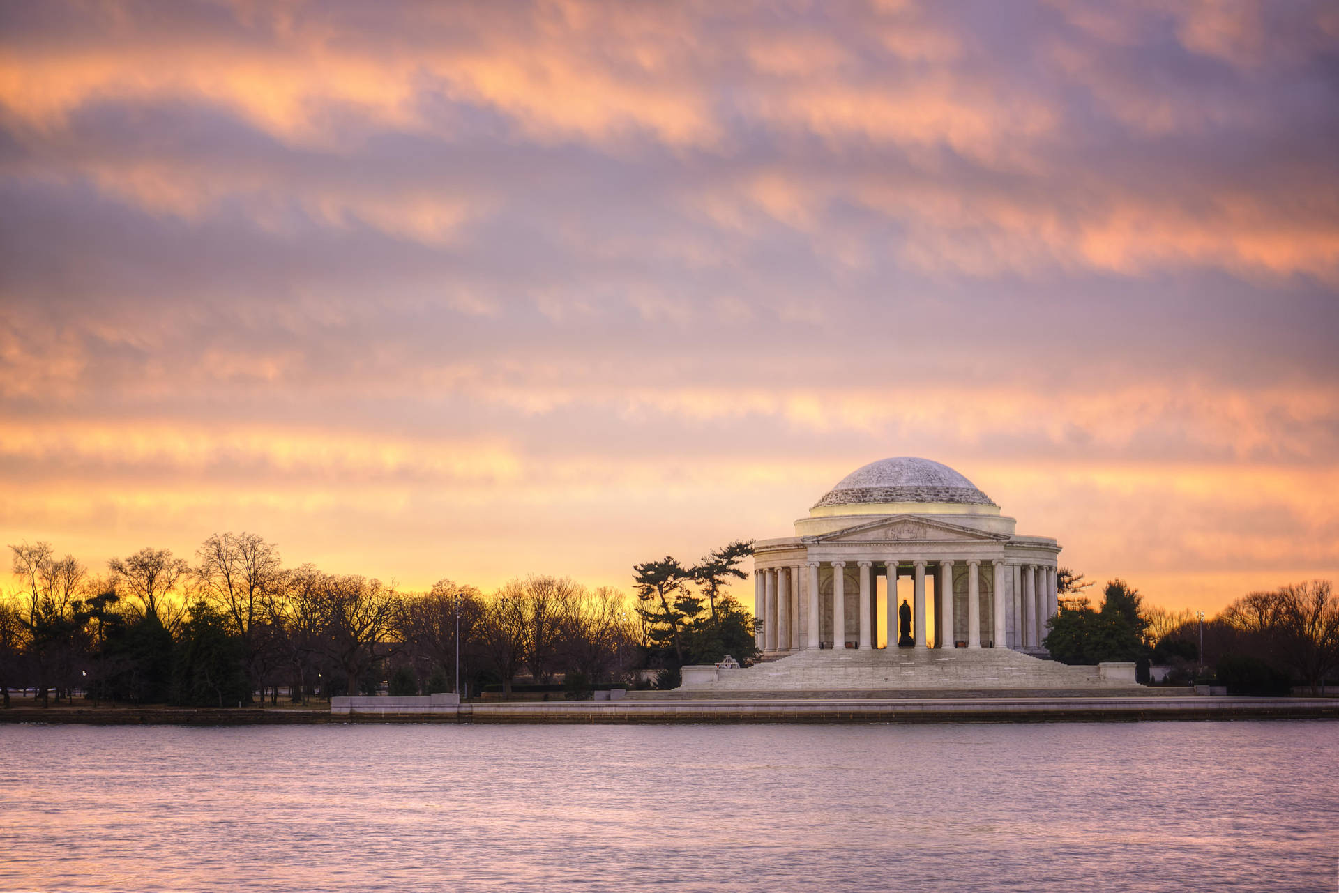 Jefferson Memorial Gorgeous Sunset Sky