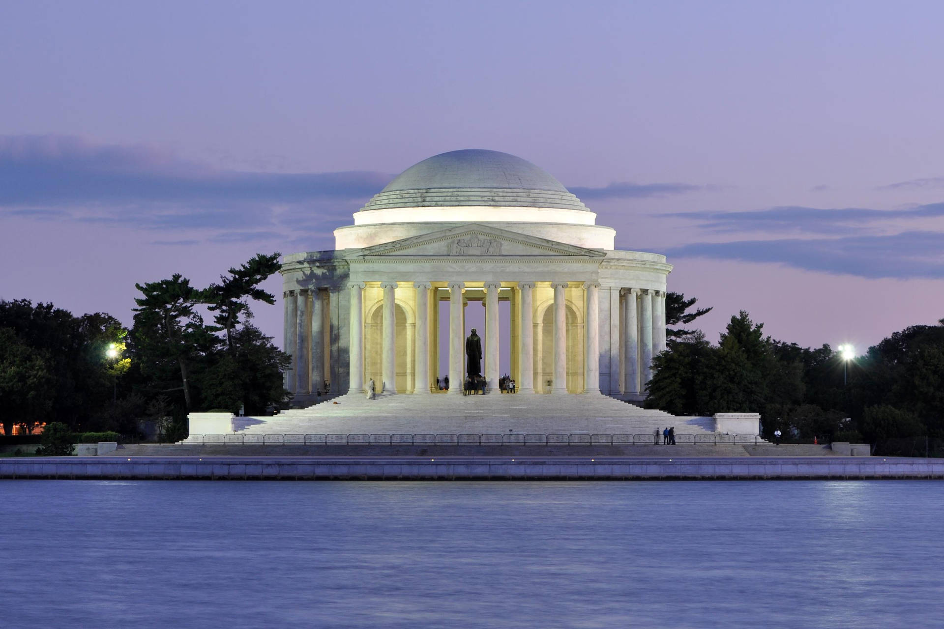 Jefferson Memorial Pastel Purple Sky