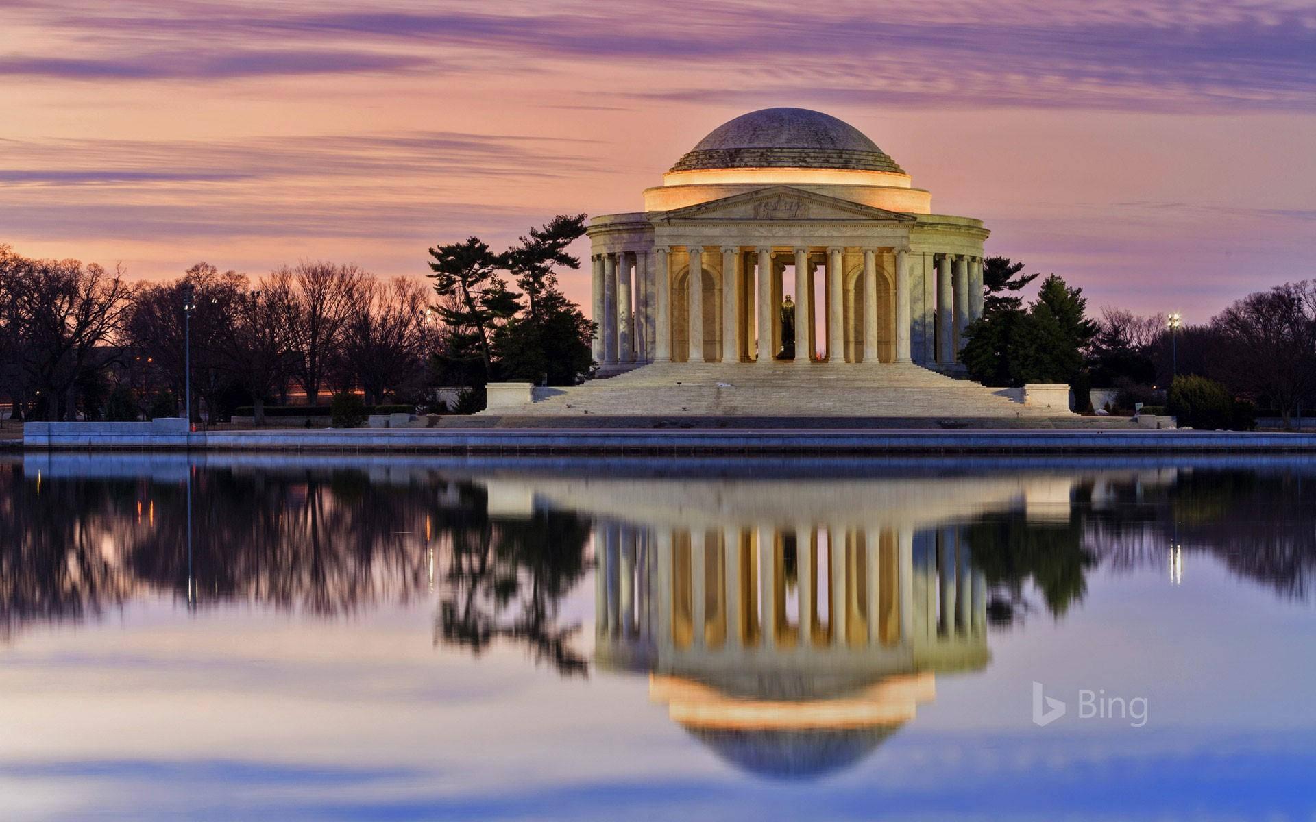 Jefferson Memorial Purple Sky