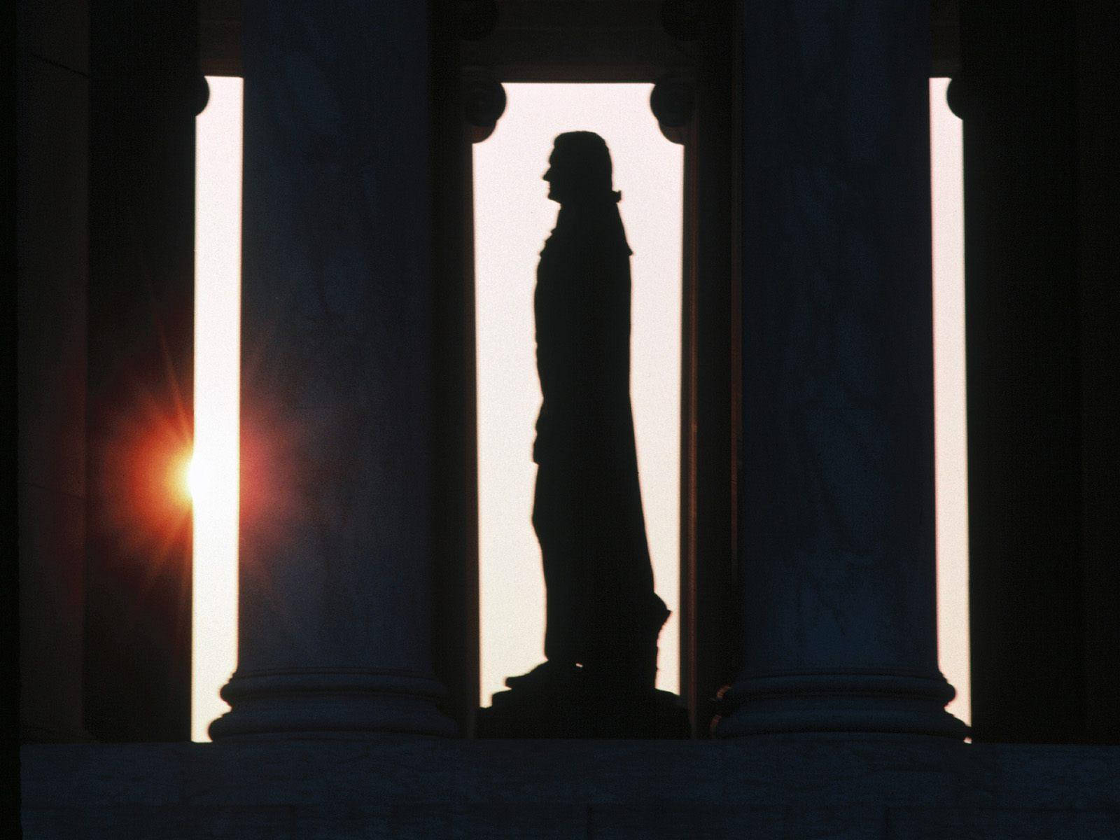 Jefferson Memorial Silhouette