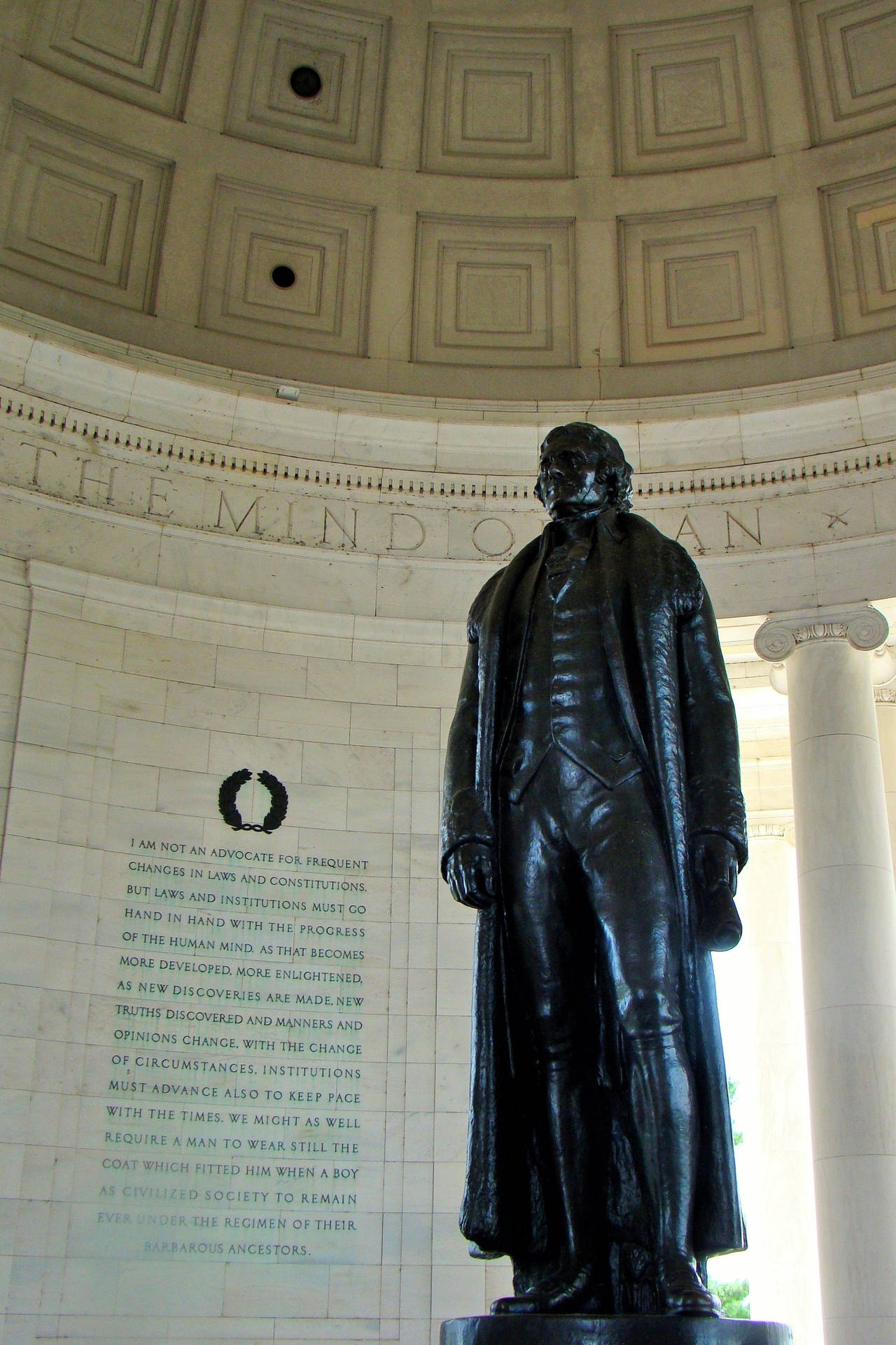 Jefferson Memorial Statue And Inscription