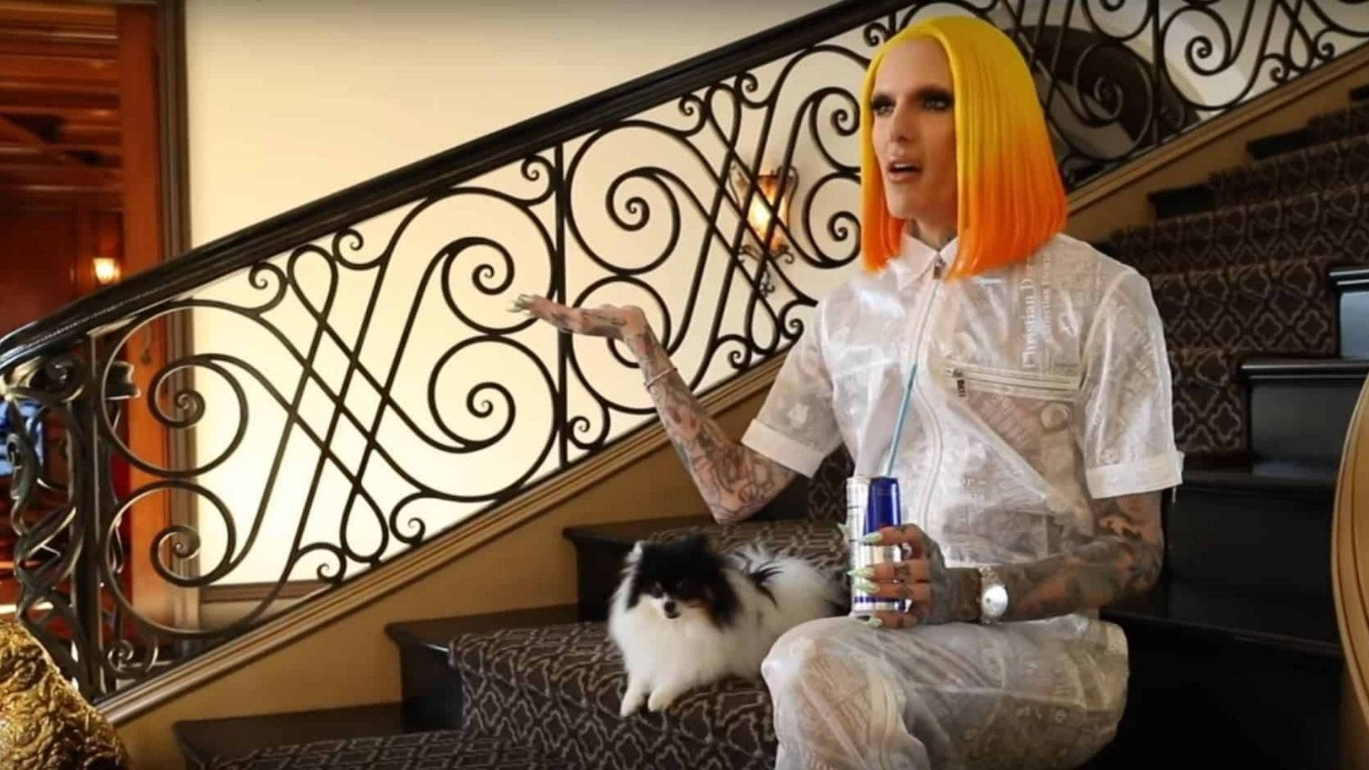 Jeffree Star On Stairs Background