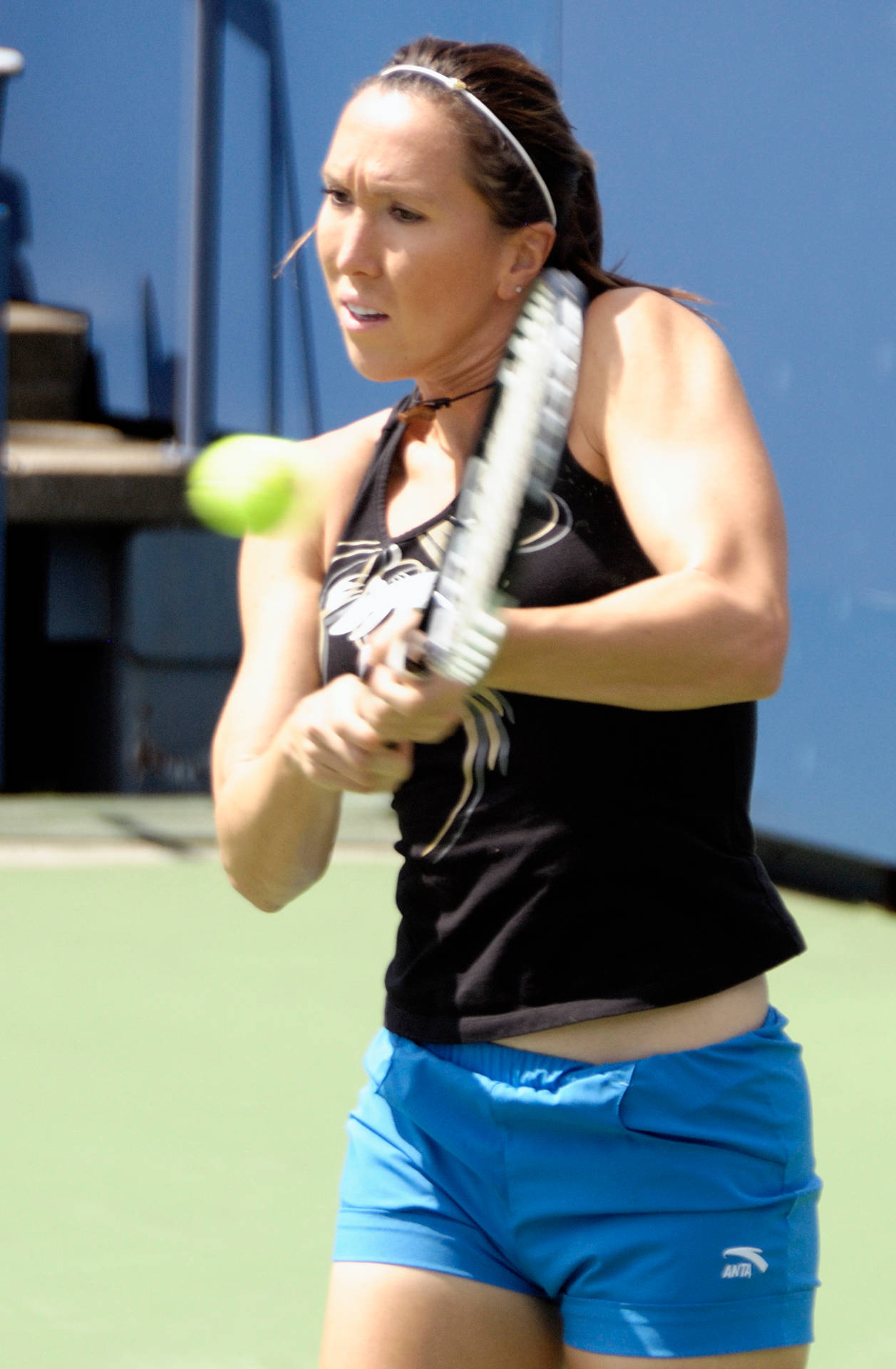 Jelena Jankovic Exhibits Powerful Double-handed Stroke Background