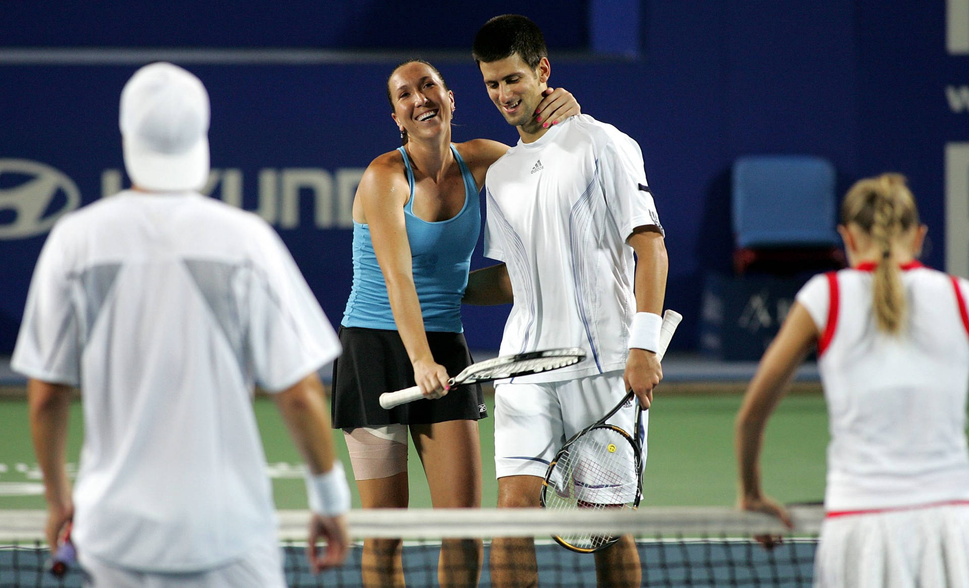 Jelena Janković With Novak Djokovic Background