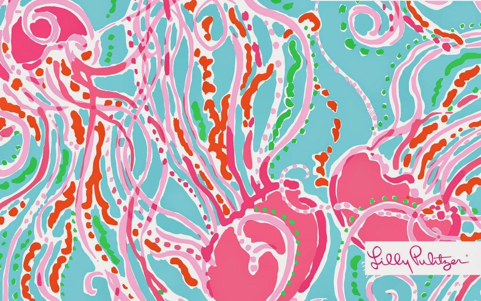 Jellyfish Lilly Pulitzer Desktop Background