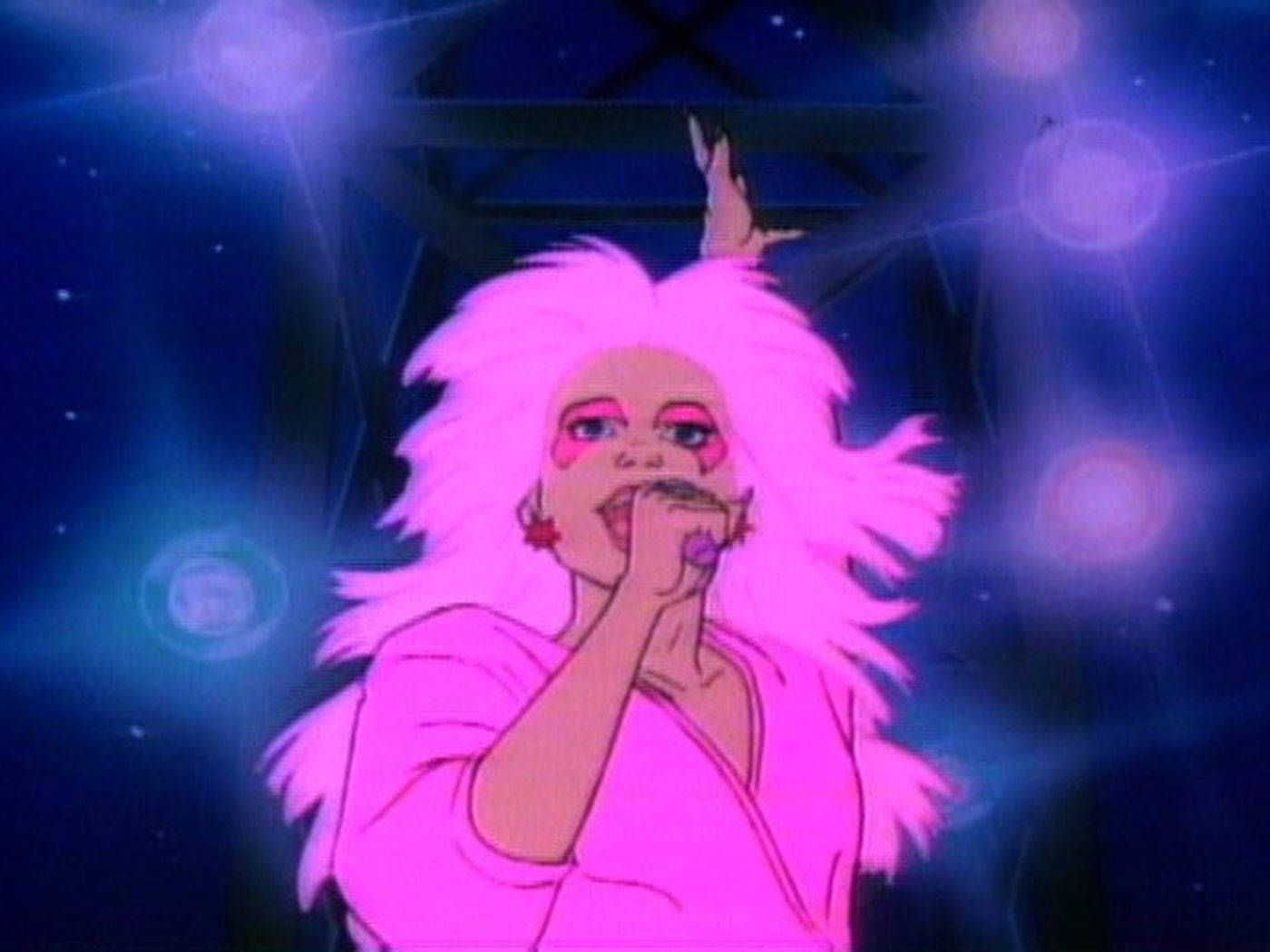 Jem Singing With Pink Hair