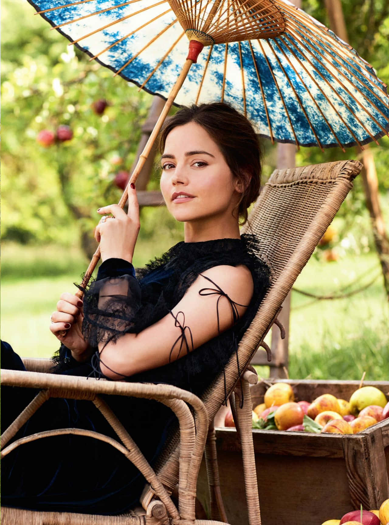 Jenna Coleman Glowing In Glamour Background