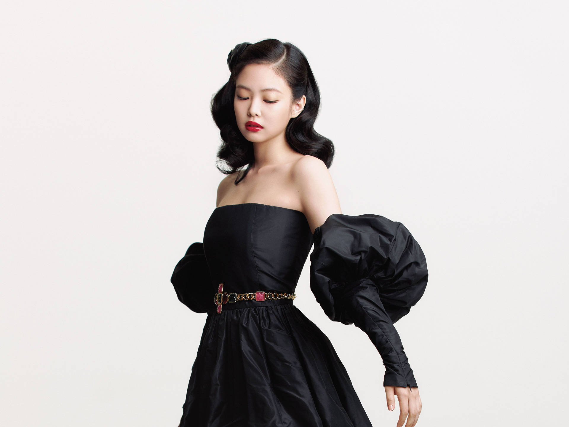 Jennie Kim Elegant Black Dress