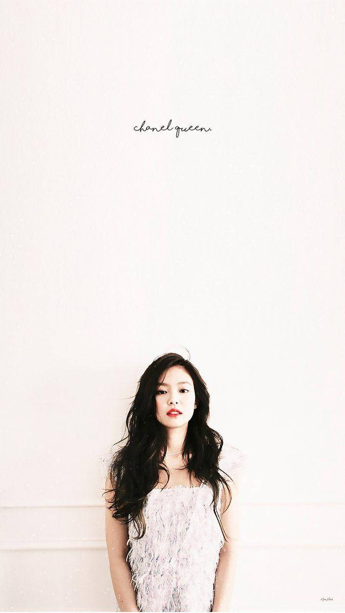 Jennie Kim In White Dress Background