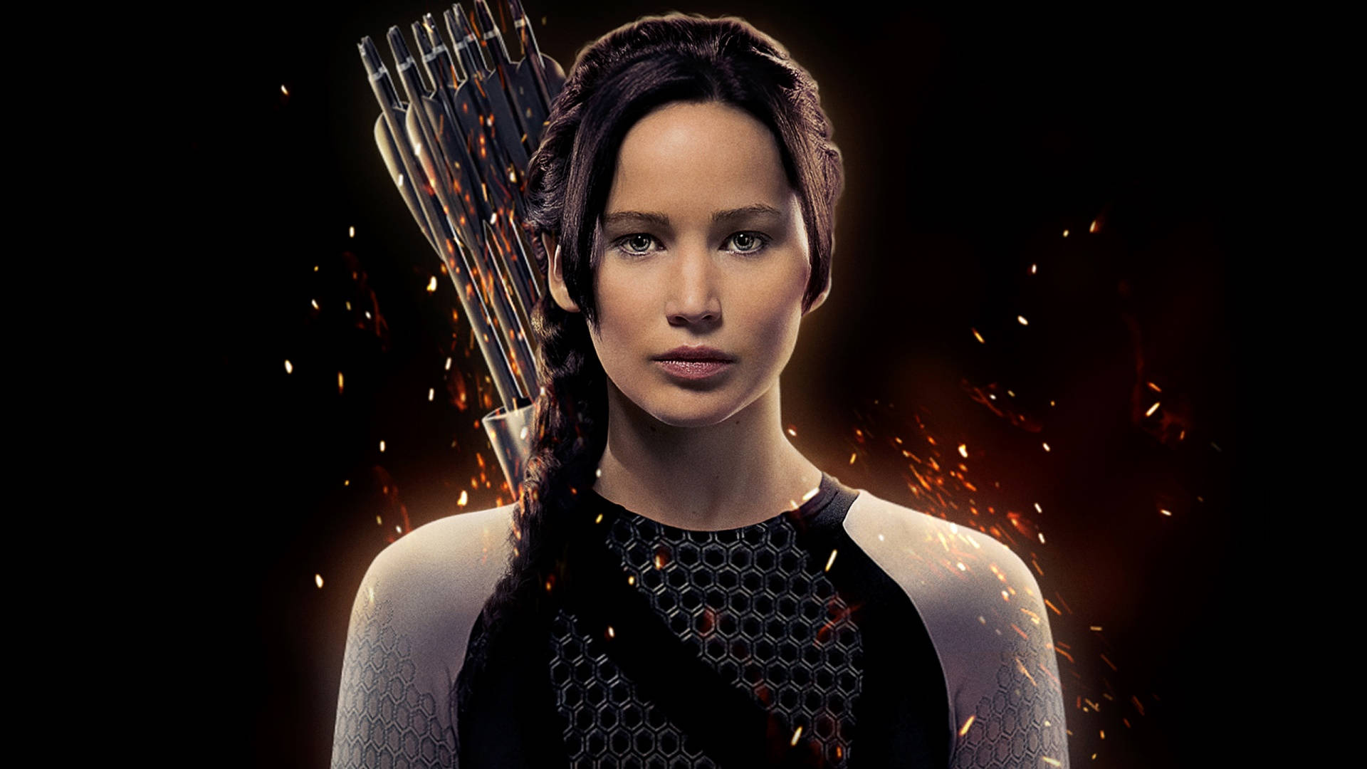Jennifer Lawrence As Katniss Illustration Background