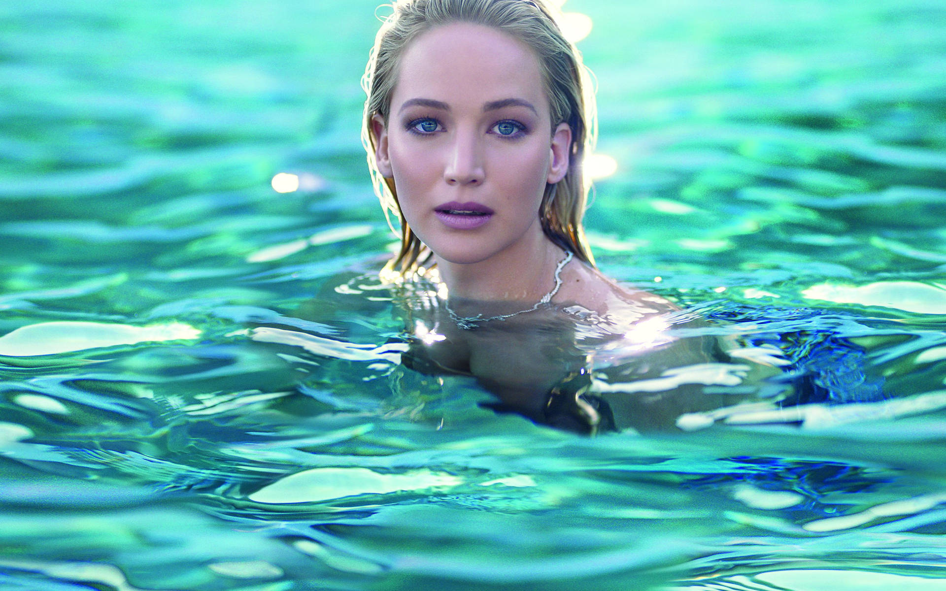 Jennifer Lawrence Turquoise Blue Water