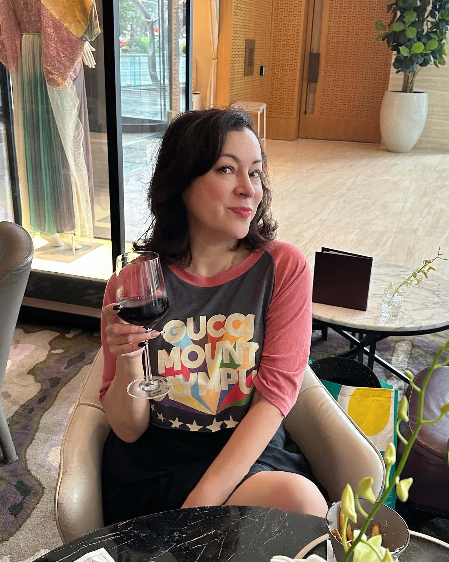 Jennifer Tilly With Wine Glass