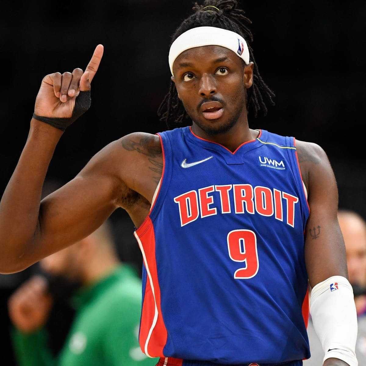 Jerami Grant Pointing Up Background